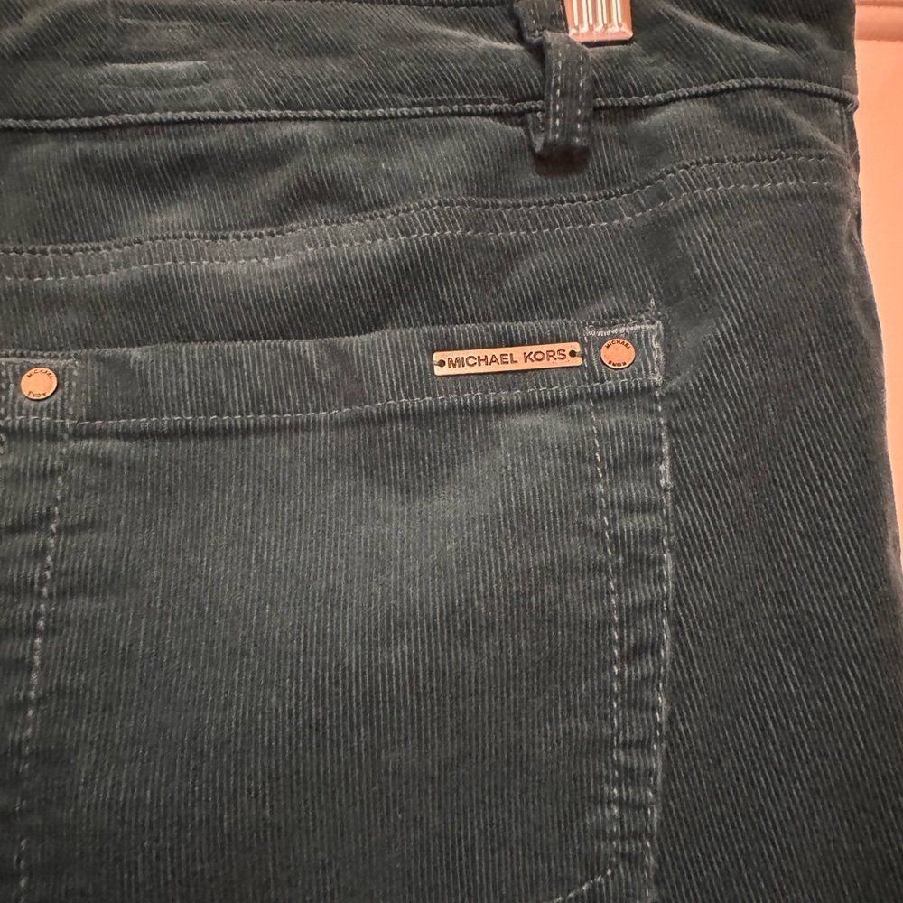 Michael Kors Dark Teal Corduroy Trousers size 12 - Picture 5 of 11